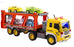 Double Decked Transport Truck Trailer Toy with 4 Cars