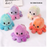Reversible Octopus 2 in 1 Happy and Sad face Plush toy